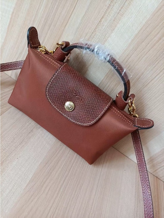 Longchamp Handbags - Longchamp Brown Mini Top-Handle Crossbody Bag